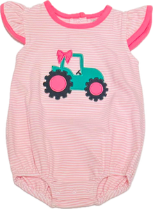 Pink tractor bubble
