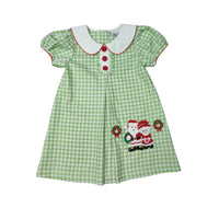 Green check Mrs Claus Dress