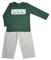 Dark Green duck pant set