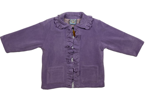 Purple fleece ruffle jacket