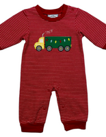 Semi truck Christmas romper