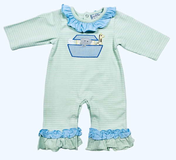 Girl Mint Noah’s ark romper