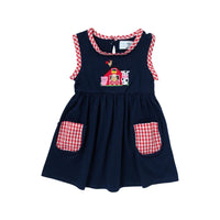 Navy farm Dress