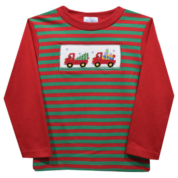 Stripe Tee Christmas truck