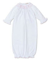 white/ pink  smock gown