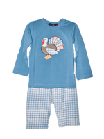 Smoke blue turkey pant set