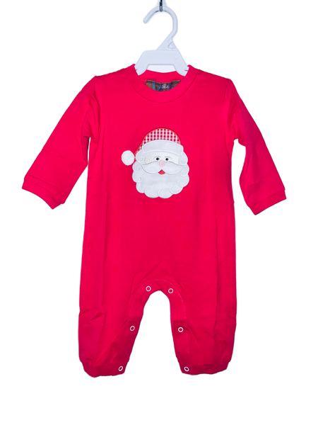 Red Santa face romper