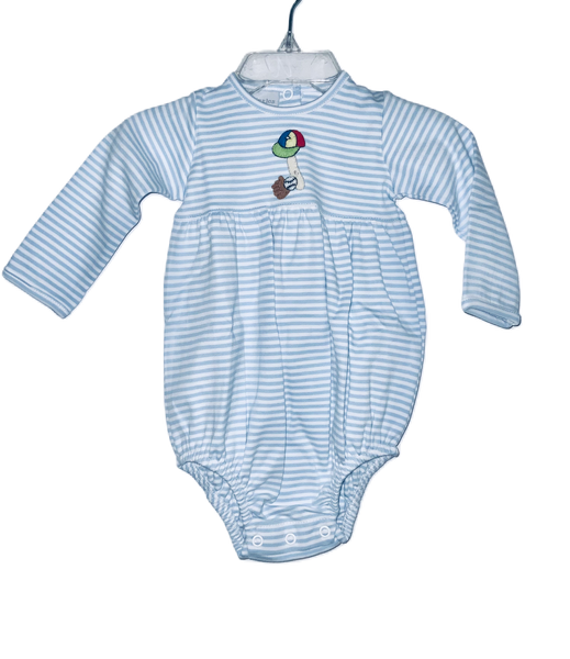 Light Blue stripe baseball LS bubble