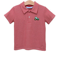 Red tractor polo