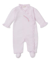 Side ruffle embroidered sleeper