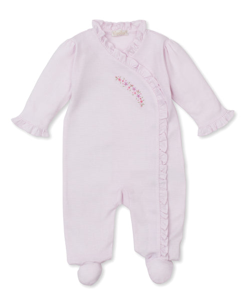 Side ruffle embroidered sleeper