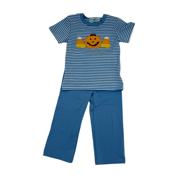 Blue Candy corn pant set