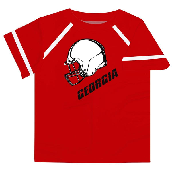 Red Georgia football helmet shirt