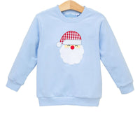 Blue Santa sweat shirt