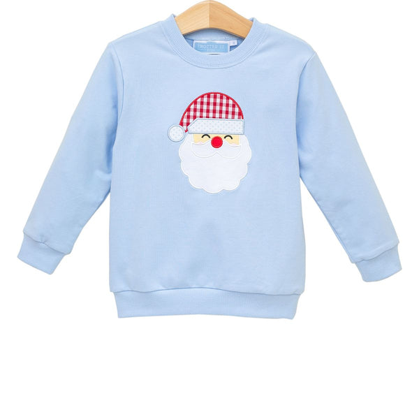 Blue Santa sweat shirt