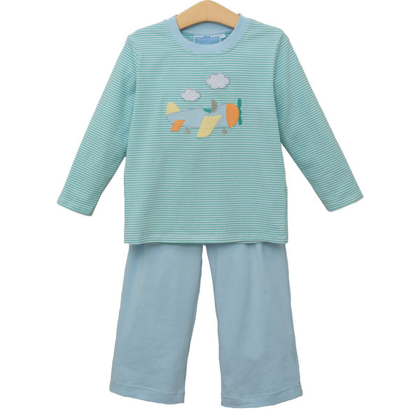 Mint airplane pant set