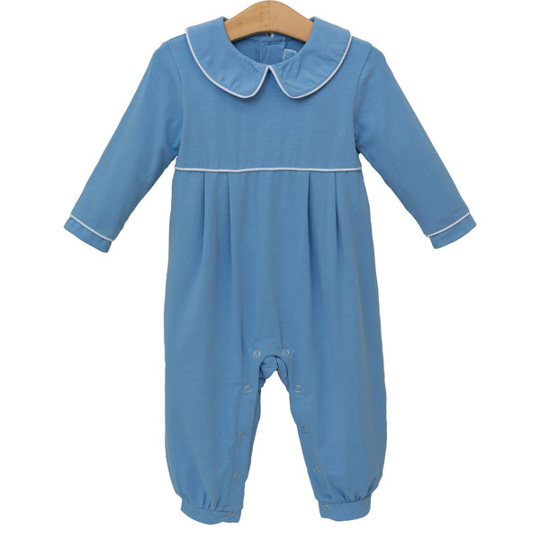 Cornflower blue collar romper