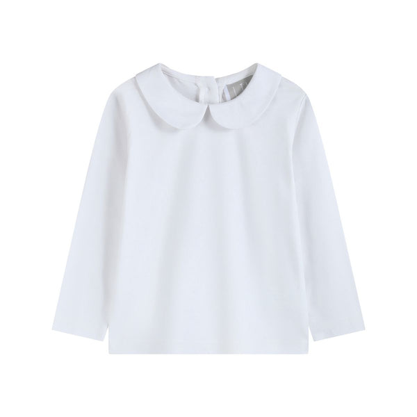 White long sleeve collar shirt