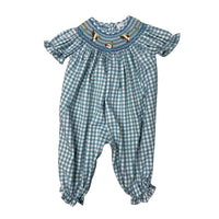 Teal Mallard smock long bubble