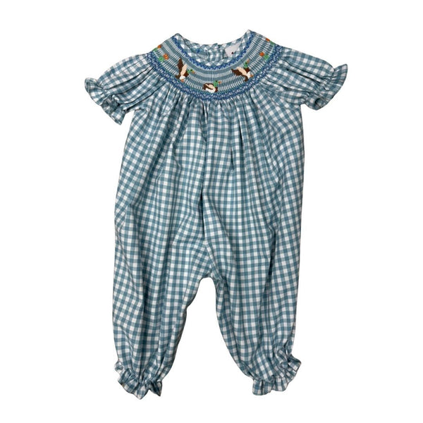Teal Mallard smock long bubble