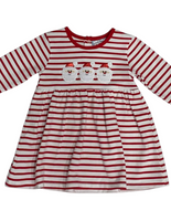 Red stripe Santa dress