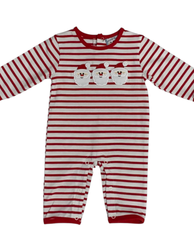 Red stripe Santa romper