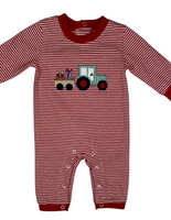 Christmas tractor romper