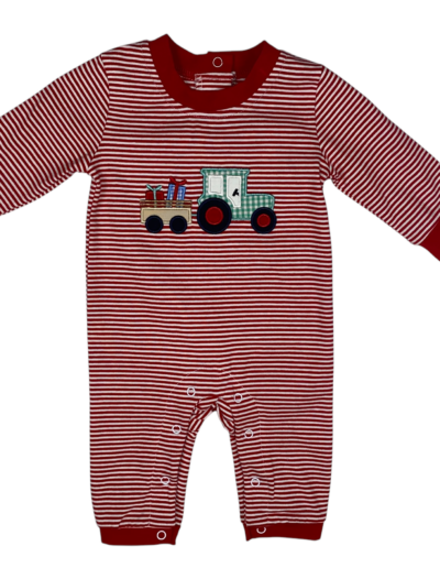 Christmas tractor romper