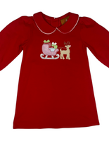 Red Santa sleigh dress