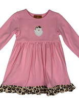 Cheetah Ruffle Santa dress