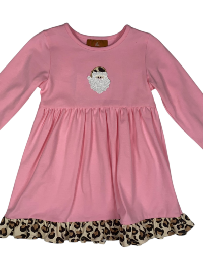 Cheetah Ruffle Santa dress