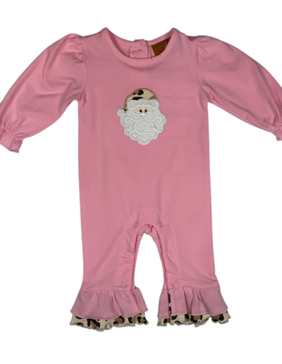 Cheetah Ruffle Santa romper