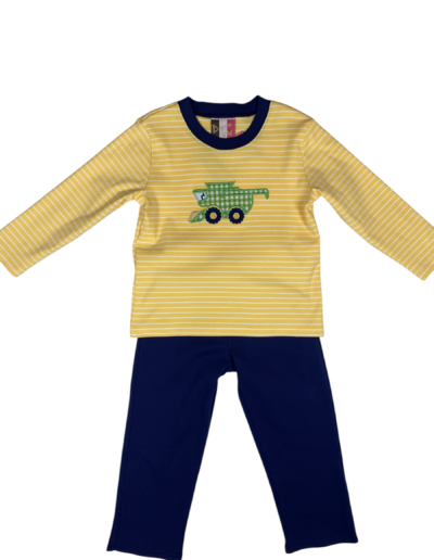 Yellow combine pant set