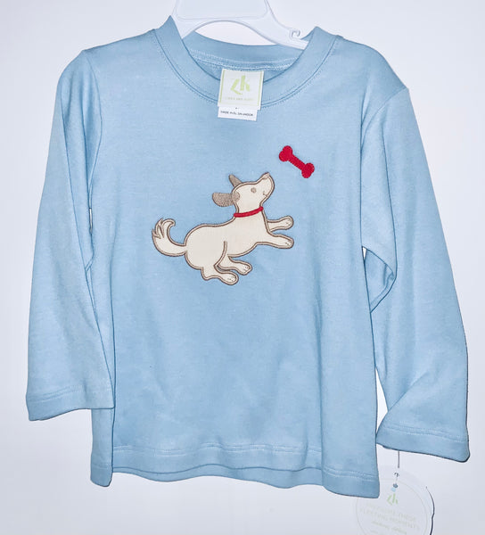 Dog chasing bone shirt