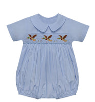Blue smocked mallard bubble