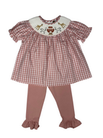 Mauve smock Noah’s ark pant set