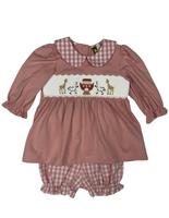 Mauve Noah’s ark Bloomer set