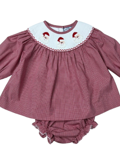 Smock Santa bloomer set