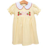 Yellow strawberry dress