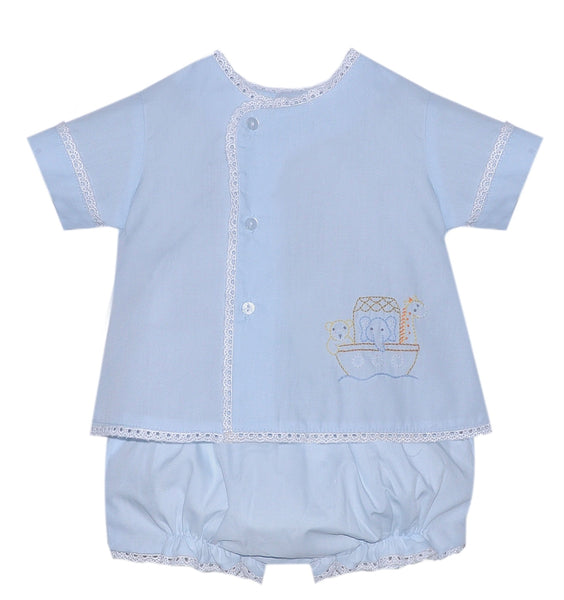 Blue Noah’s ark diaper set