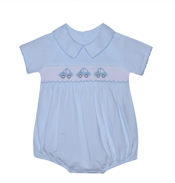 Blue smock car bubble