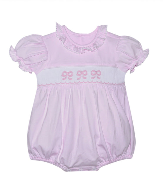 Pink smock bow bubble