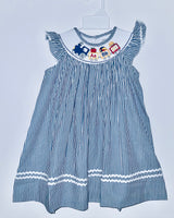 Navy ABC Train dress