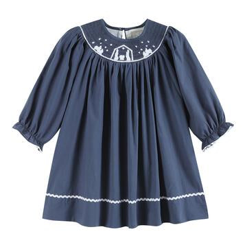 Navy nativity dress