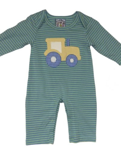 Mint tractor romper