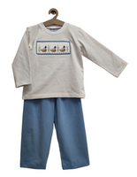 Smocked duck pant set