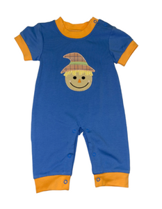 Boys Blue scarecrow romper
