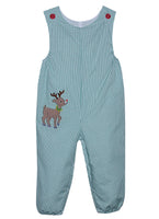 Green plaid reindeer longall