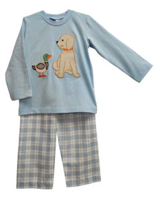 Duck and puppy pant set