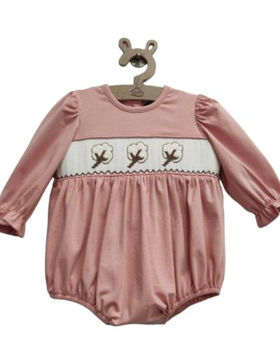 Long sleeve girl cotton boll bubble